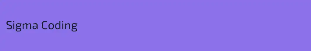 Sigma Coding